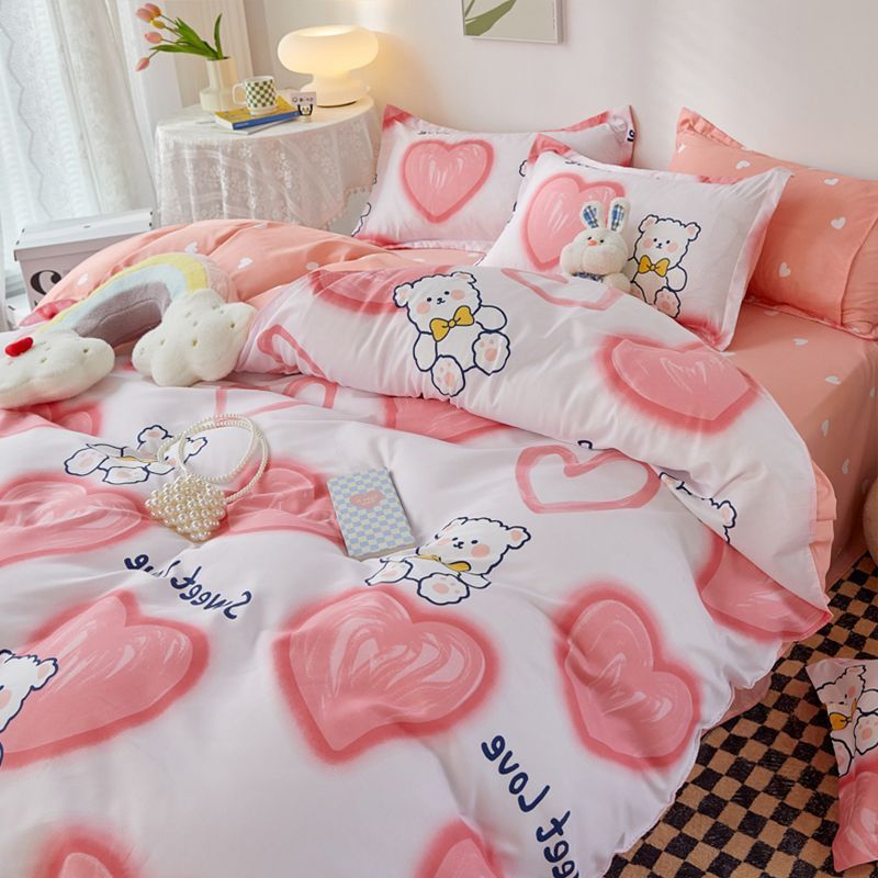 亲肤单人床三件套水洗棉被罩被套单件被单150x200x230四件套