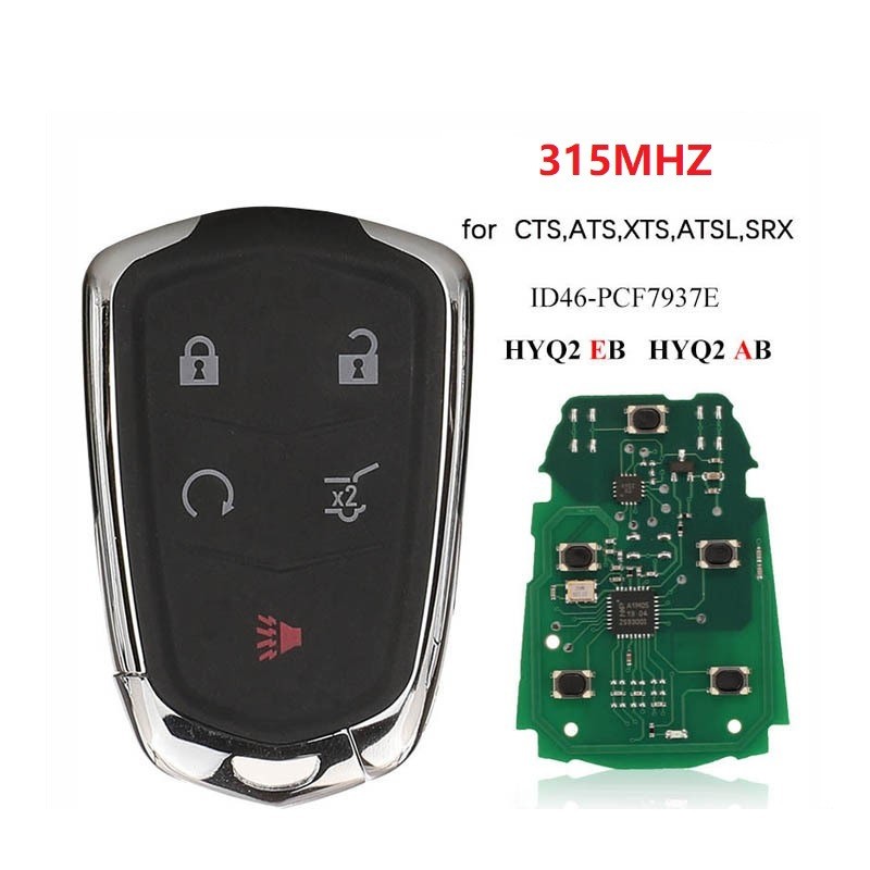 适用凯迪拉克CTS ATS XTS CT6 ESV5键智能卡HYQ2EB HYQ2AB 315MHZ