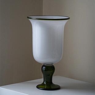 高级感大风灯玻璃花瓶法式居家摆件民宿样板间复古装饰