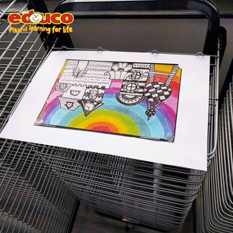 荷兰EDUCO可折叠晾画架25层A3画架幼儿园美术教室用品多用途教具