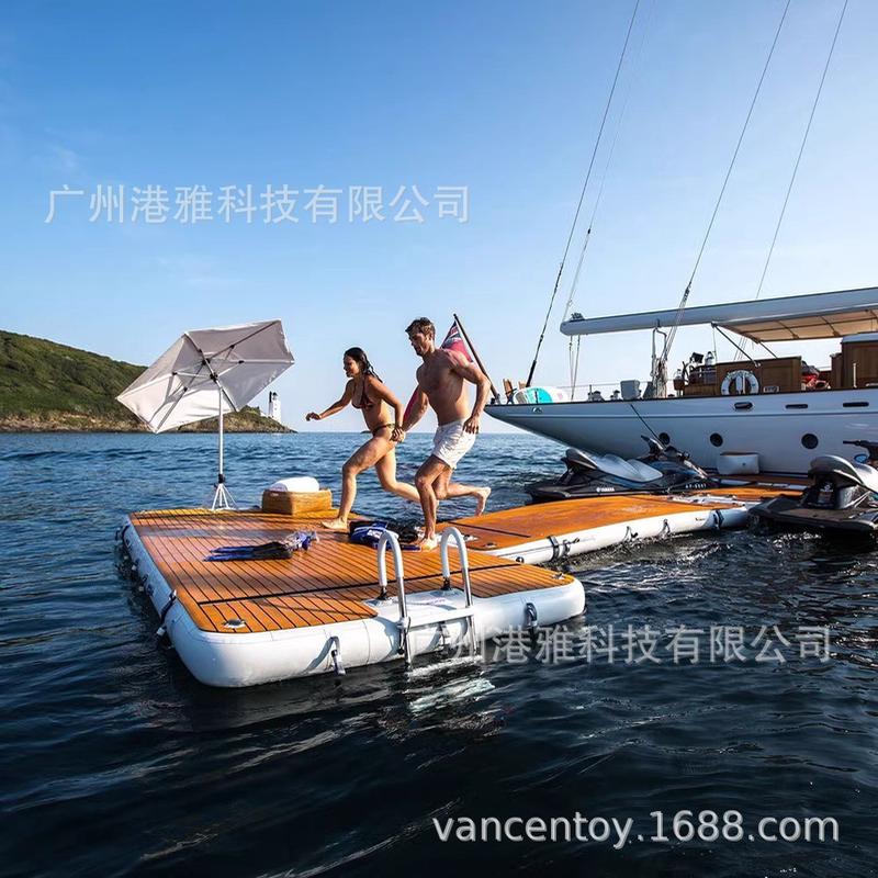 水上多人气浮排户外海上浮板充休闲浮台游艇钓鱼平台防滑浮桥码头