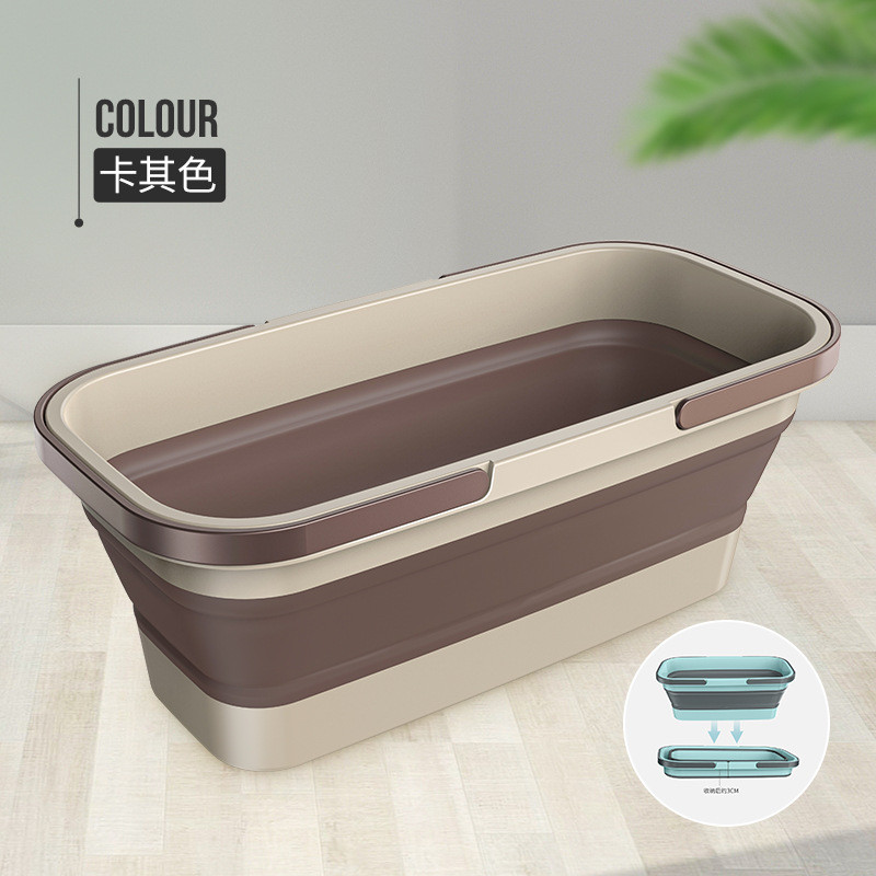 9zrt长方形拖把桶单卖可折叠水桶家用塑料拖地地拖大单桶拖布洗涮