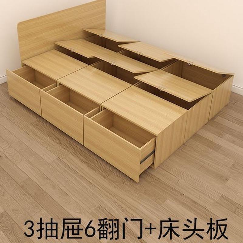热销新款榻榻米地台床小户型储物魔方拼接飘窗高箱床带衣柜床头侧