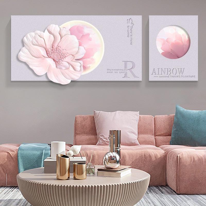 立体雕福浮雕客厅沙发背景墙装饰画床头卧室现代轻奢灯光壁画挂画