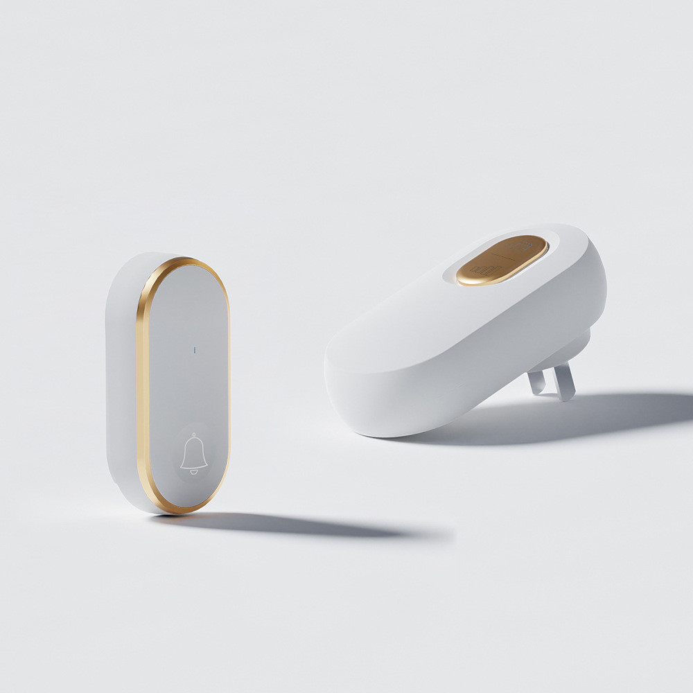 电颖c323一拖一自发博门铃无线家用叮咚智能防水音乐无线闪光门铃