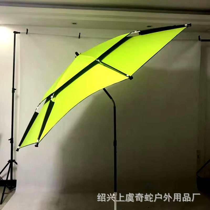 钓鱼伞大钓伞厂家批发2.4米加厚户外垂钓伞双层万向防晒钓伞