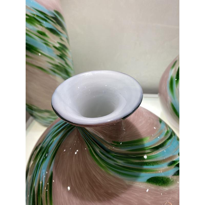 琉璃摆件插花花瓶花器创意现代美式家用玄关隔断柜水培花瓶