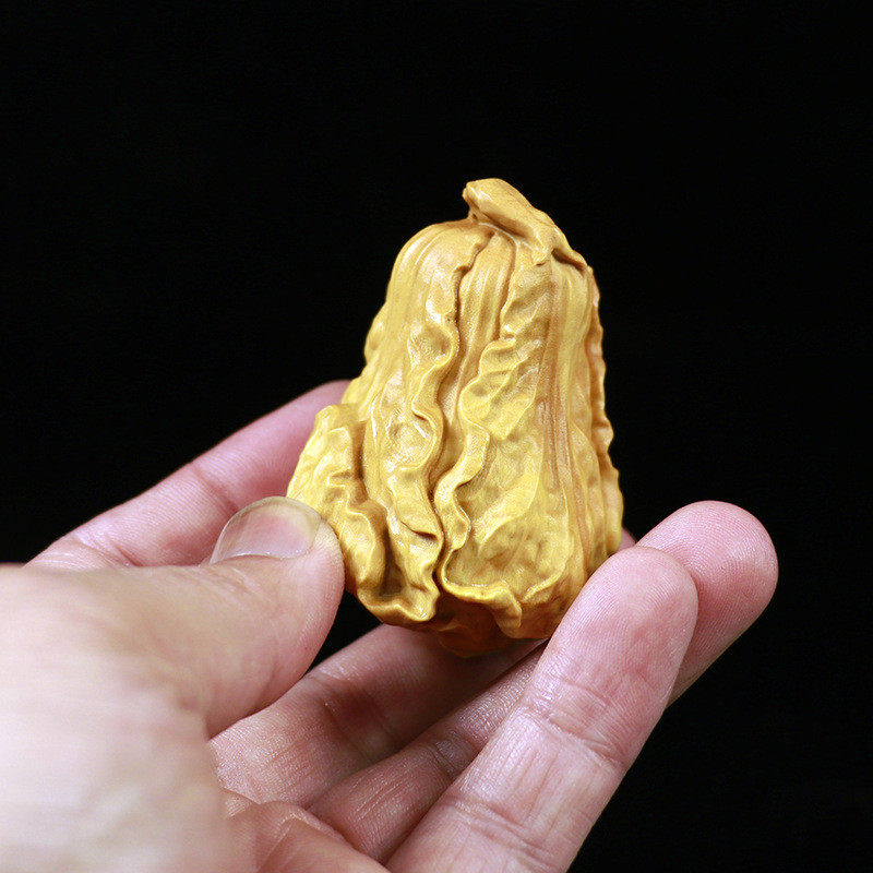 黄杨木雕菜白菜文玩汽车家居饰品挂件手把件厂家批发代发