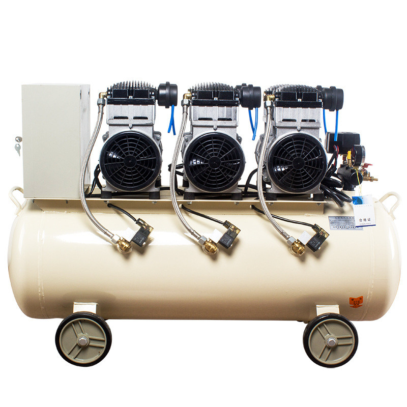 润滑1500wx3-100l低噪音压缩机无油奥突斯空压机气泵汽车美容店