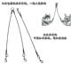 宠物一拖二牵引钢丝吊绳狗狗洗澡狗溜双头牵引绳