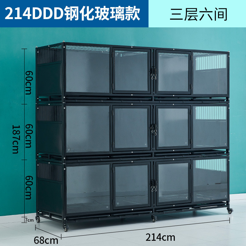 猫舍笼笼犬舍繁殖繁育玻璃展示笼多层猫笼狗笼子母笼寄养笼住院笼