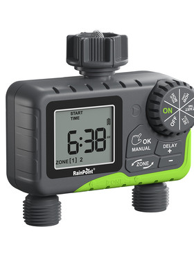 rainpoint双路灌溉智能定时院子自动浇花水器控制器草坪