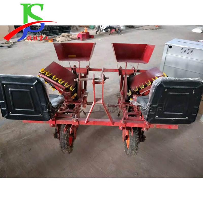 热销乘坐式双行大葱移栽机蔬菜辣椒秧苗种植机农作物田地苗栽苗机