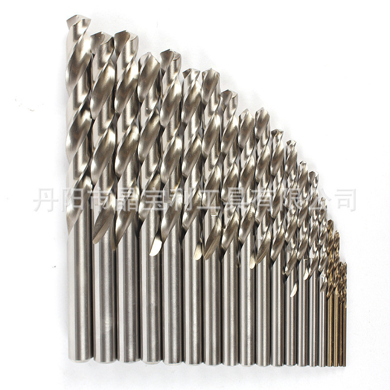 厂家批发4341高速钢19件全电钻麻花钻套装玻璃混凝土水泥磨打孔