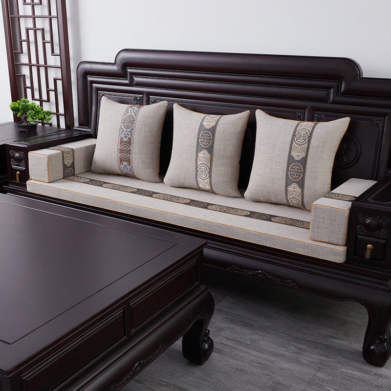 红木沙发坐垫乳胶垫实木椅子垫子新中式沙发垫罗汉床套罩防滑