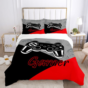 三件套床单游戏手柄套件3d数码 印花床上用品被套批发