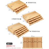 批发桌面抽屉画架松木轻质收纳盒画箱美术生储多层抽屉式 画笔户外