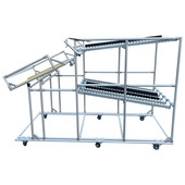 流利操作台精益管架线束挂线架铝合金连接线圆管线棒精益管连接件