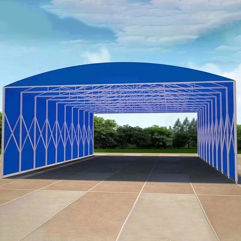 工厂仓库推拉棚膜结构推拉棚棚移动推拉帐篷活动伸缩活动遮雨棚