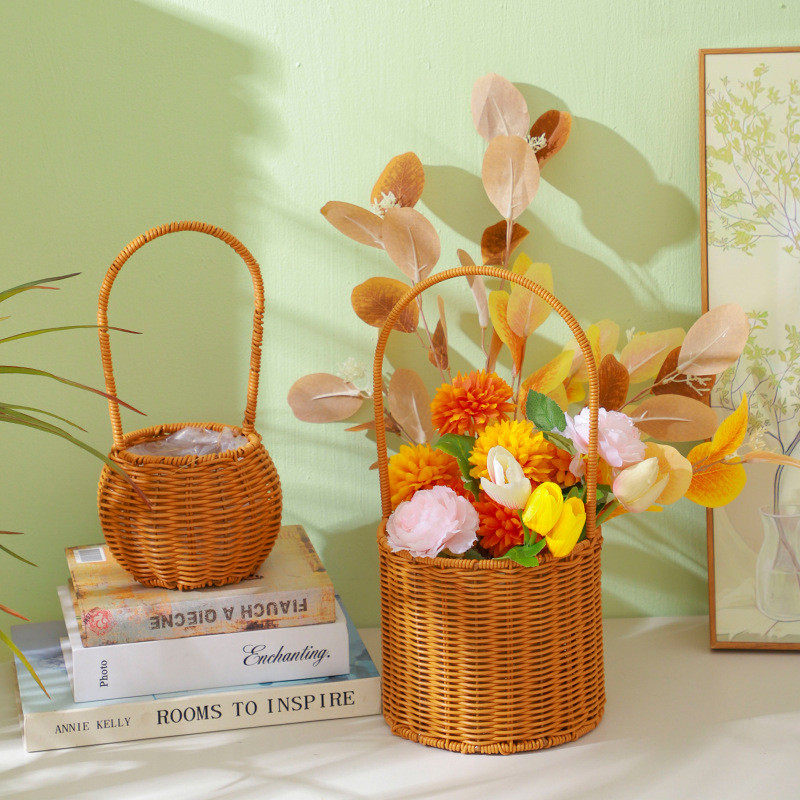 包邮柳编花篮鸡蛋藤编资材花篮家庭园艺塑编做壁挂花盆鲜花小花篮,鲜花速递/花卉仿真/绿植园艺,花盆,淘宝优惠券,粉丝福利购,淘宝优惠卷