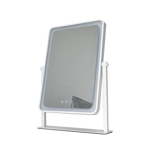 定制台式化妆镜带灯光旋转桌面镜子网红ins补可卧室led梳妆镜