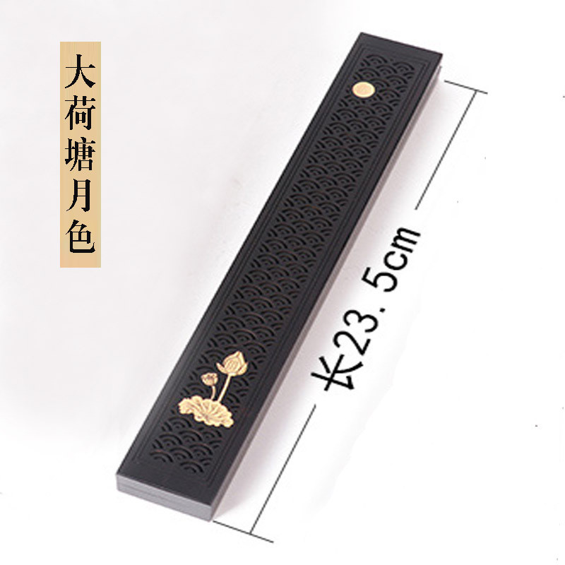 e0pb批发黑檀香插卧檀黄杨木紫光香盒熏香炉复古沉檀香点香线香炉