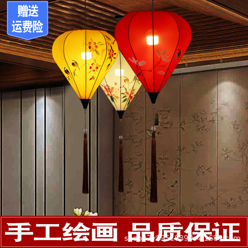 热销手绘水滴钻石灯笼灯笼酒店茶楼户外防水挂饰节日装饰创意景区