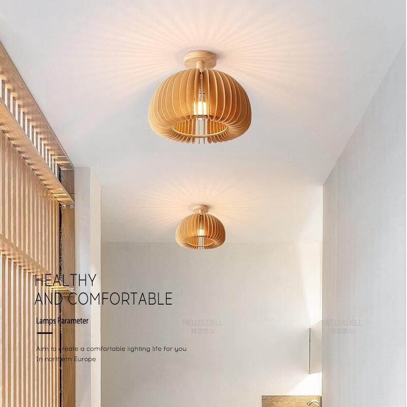 日式简约吸顶灯卧室灯复古民宿中古南瓜灯餐厅书房灯具走廊过道灯,家装灯饰光源,客厅吸顶灯,淘宝优惠券,粉丝福利购,淘宝优惠卷