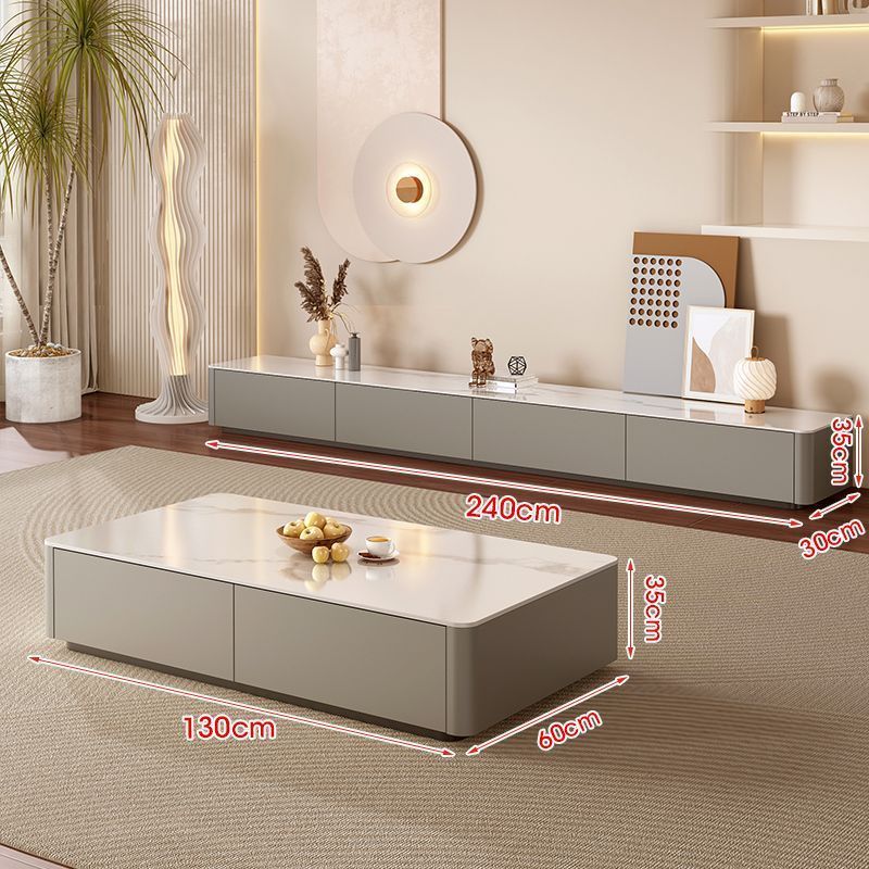 lt岩板茶几电视柜组合客厅家用24新款现代简约小户型落地式电视柜