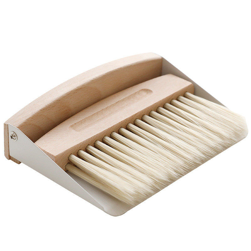 CE2Q迷你桌面小扫把簸箕清洁套装榉木扫帚组合刷子垃圾铲儿童