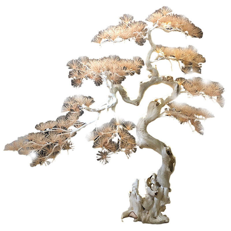 手工枯拼接松仿真松树 盆景树枝实木造型树 室内外装饰树造景观树