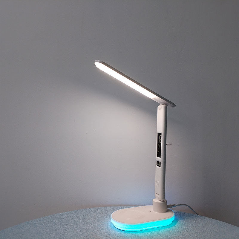 外贸新款七彩多功能无线充折叠台灯宿舍护眼阅读五档小夜灯调节,家装灯饰光源,护眼吸顶灯,淘宝优惠券,粉丝福利购,淘宝优惠卷