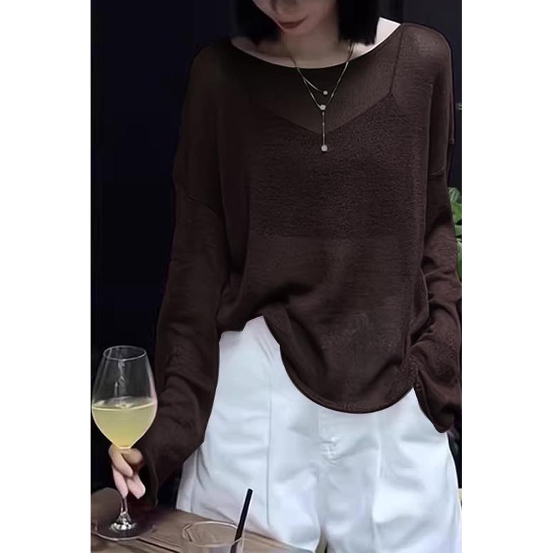 紫色圆领桑蚕丝上衣女2024新款爆款夏季高级感超好看薄款防晒罩衫