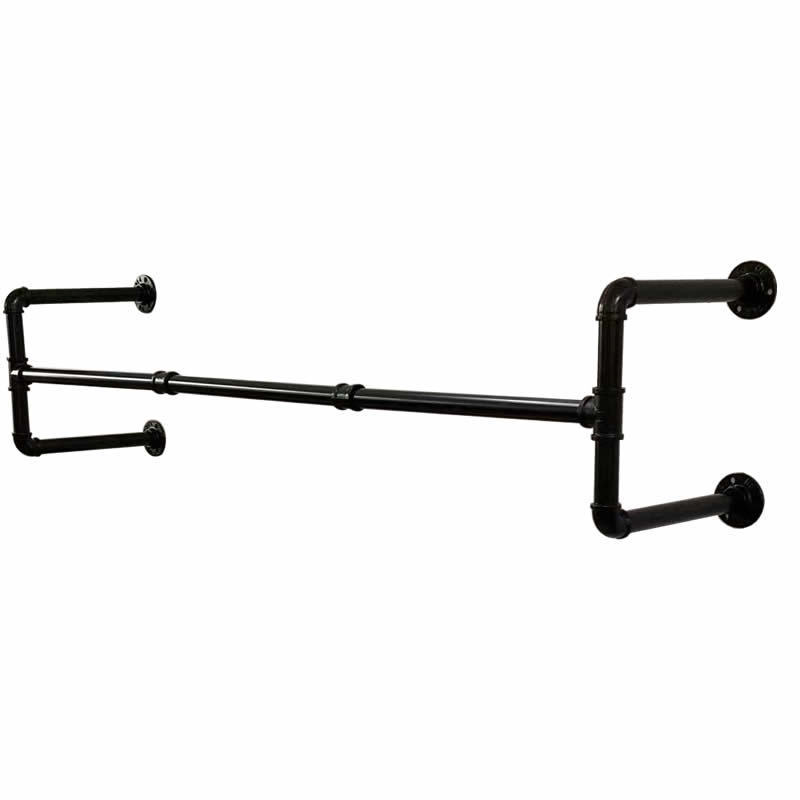 黑色家用管道水管复古壁挂墙上挂衣架侧挂墙上工业风架时尚展示架