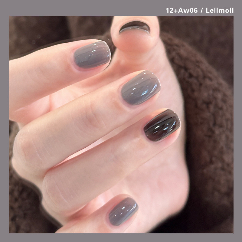 Lellmoll油性不可剥指甲油女免烤快干持久2025新款裸色夏天12free