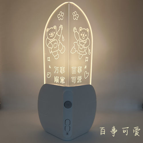 抖音城堡儿童包角感应小夜灯护墙角亚克力灯卧室装饰氛围转角灯