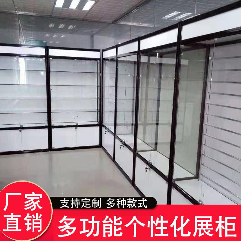 钛合金钢化玻璃展示柜玻璃展柜商场样品陈列柜展示架展柜批发