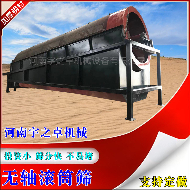 泸州选煤厂矿石土石分离鸡粪有机肥石英砂多功能泥石滚筒筛分设备