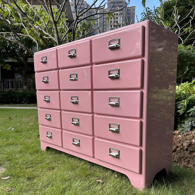 日式复古铁皮柜金属抽屉柜环保餐边收纳柜网红ins鞋酒柜dulton柜