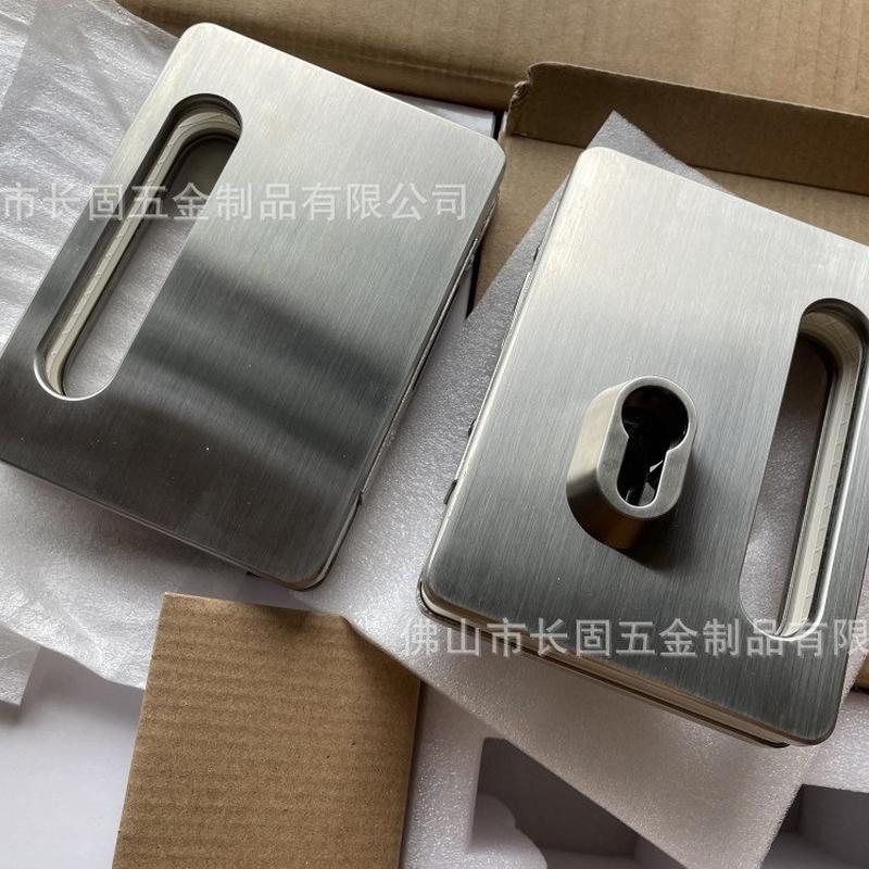 供应长固st-g040双开不锈钢玻璃移门推拉门锁高隔双钩玻璃门锁
