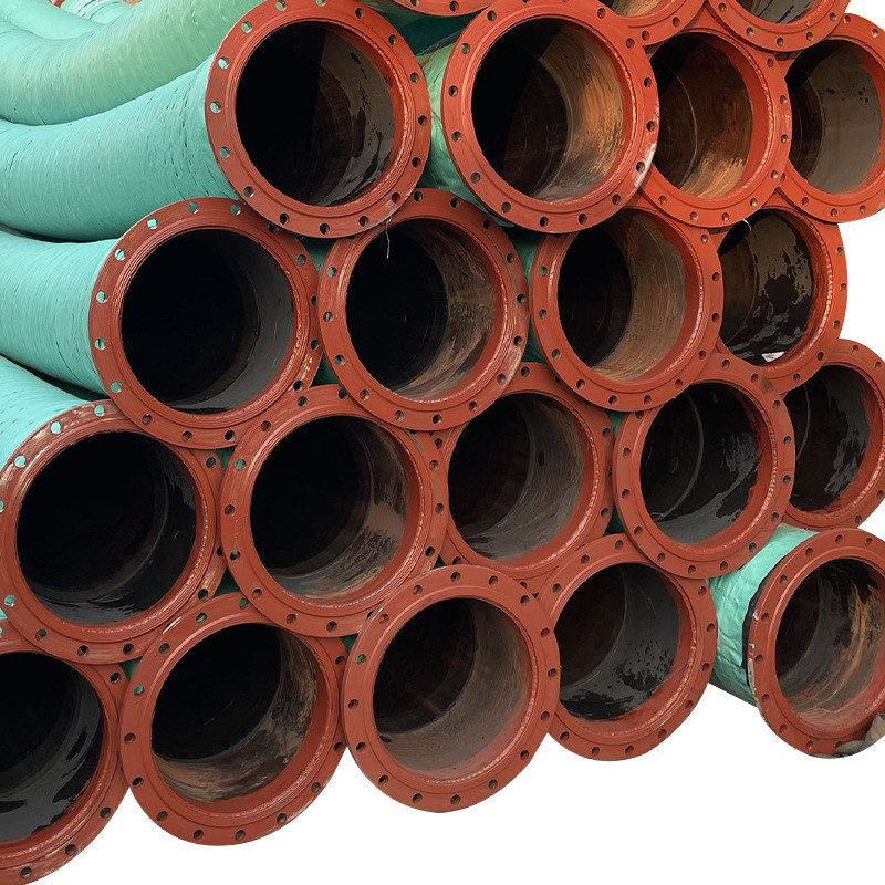大口径法兰橡胶钢丝管建筑工程输送泥浆橡胶管水利工程钢丝胶管