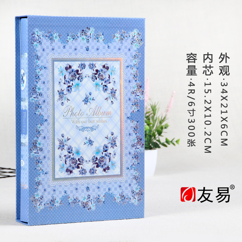 5h6s批发6寸相册300张简约复古大容量老照片家庭影集相册本插页式