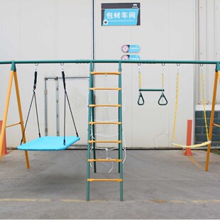厂家新款户外儿童秋千树组合攀爬架带篮圈儿童游艺花园秋千千