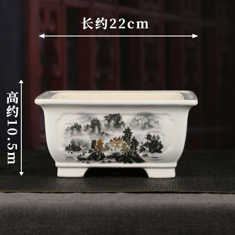 张治诚精品紫砂浮雕彩绘花盆批发四方角云彩绘桌面文竹多肉ydfd04,鲜花速递/花卉仿真/绿植园艺,花盆,淘宝优惠券,粉丝福利购,淘宝优惠卷