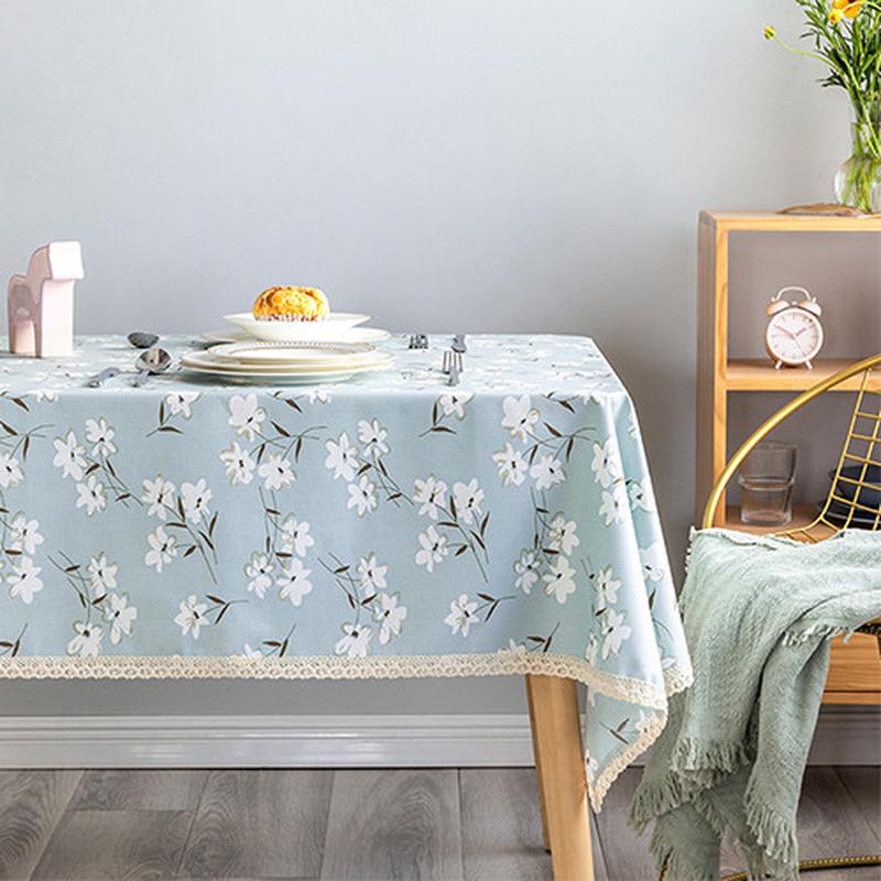 ce2q桌布布艺田园防烫免洗长方形棉麻餐桌布法式防水防油ins台布