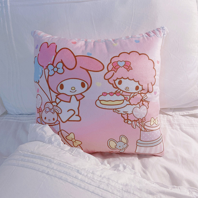 9ram少女心耳狗玉桂狗双子星美乐蒂抱枕被子两用二合一空调毯大靠