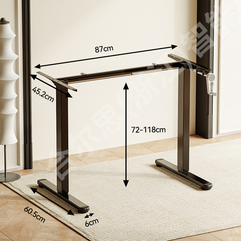 两节升降桌升降桌子桌架办公书房学习桌子手摇手动腿