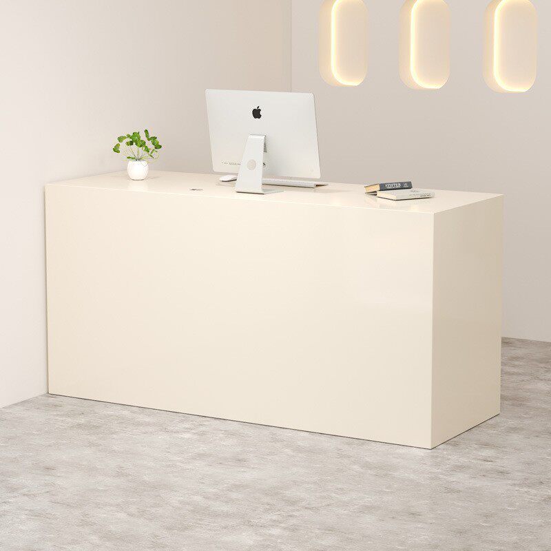 极简服装店收银台吧台美容院烤漆接待女装店黑色前台简约现代柜台