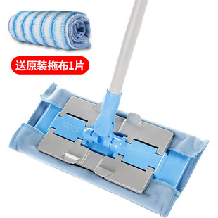 e0pb批发拖把布拖一拖净旋转杆加强平地夹布拖布伸缩杆平板拖家用
