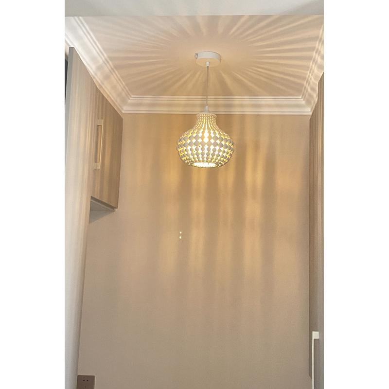 热销法式乡村木珠单头小吊灯温馨书房卧室床头灯过道玄关餐厅吧台